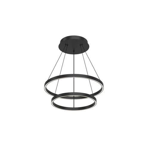 Cerchio 24-in 2 Layer Chandelier