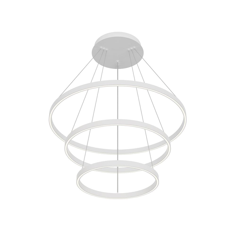 Cerchio 32-in White LED Chandeliers