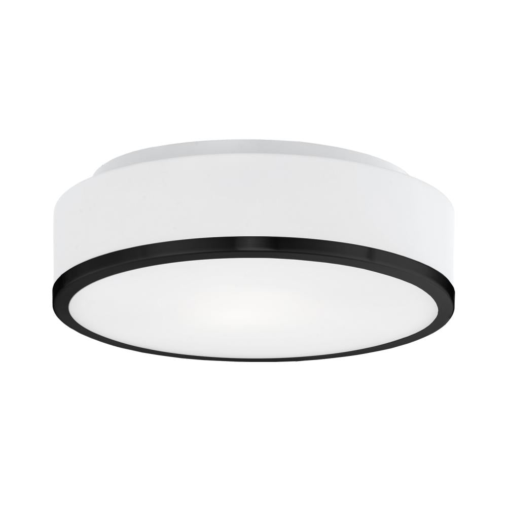 Charlie 12-in Black LED Flush Mount