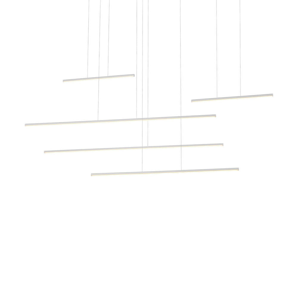 Chute Motion 60-in White LED Multi Pendant
