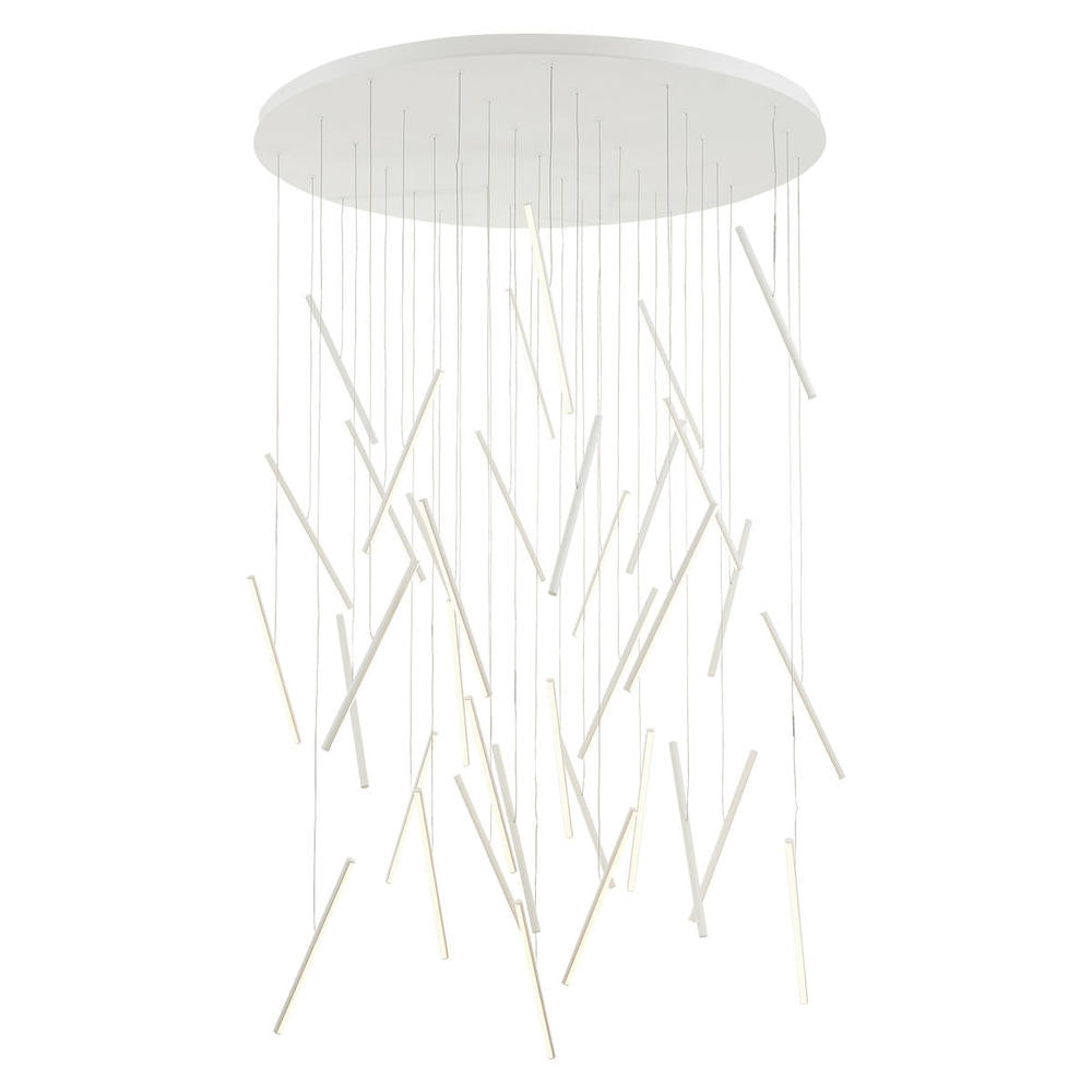 Chute 50-in White LED Multi Pendant