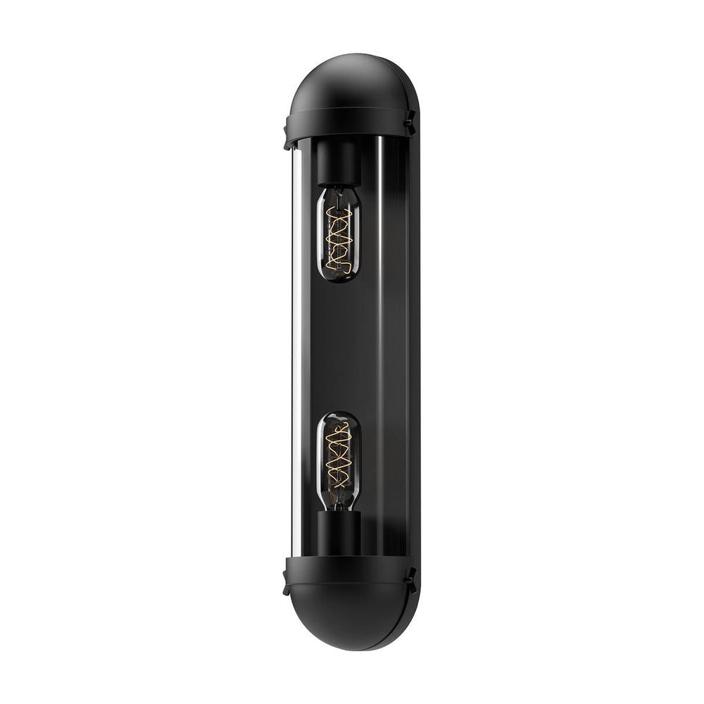 Cyrus 6-in Clear Glass/Matte Black 2 Lights Vanity