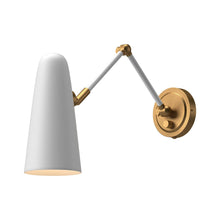 Load image into Gallery viewer, Daniel 24-in Aged Gold/White 1 Light Wall/Vanity