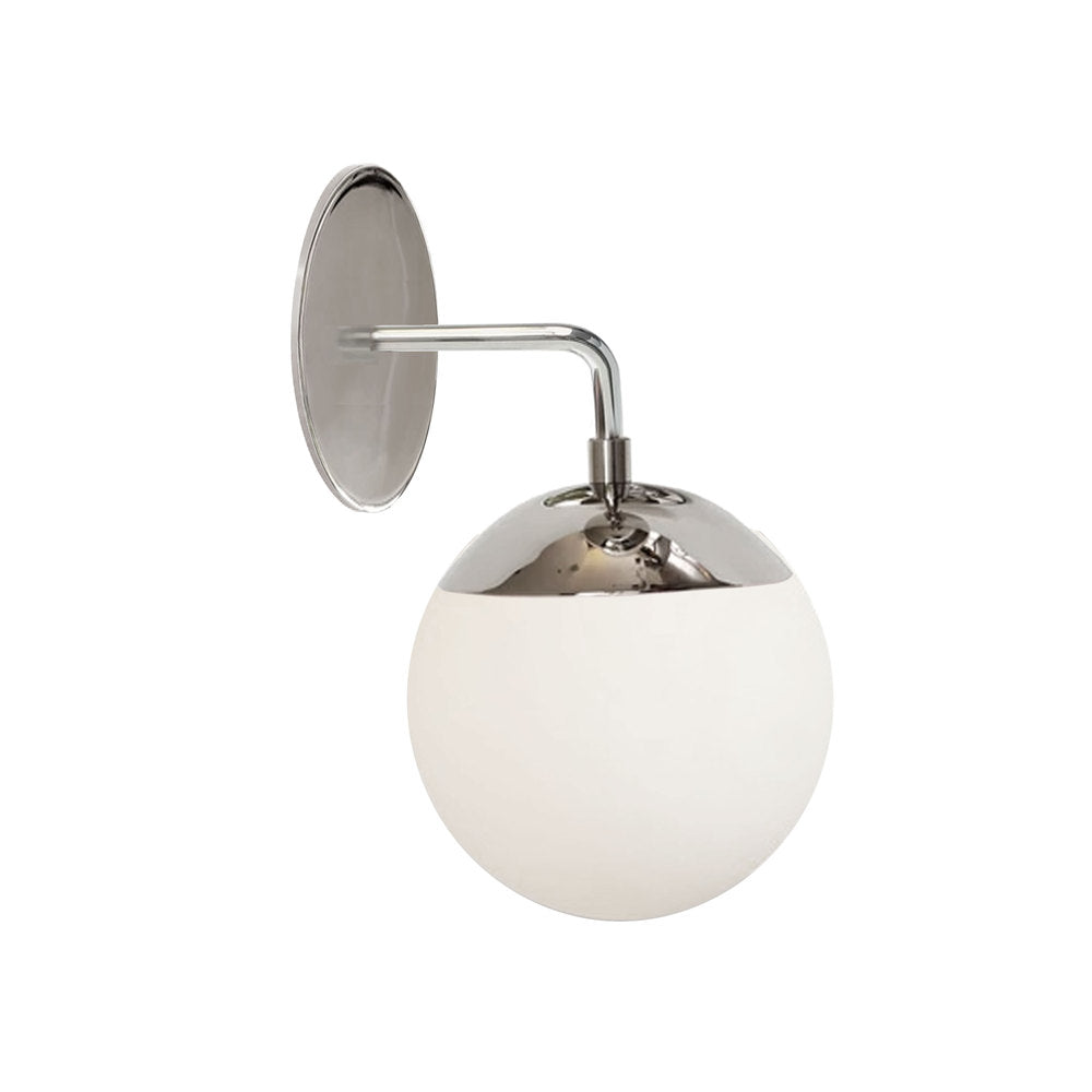 1LT Wall Sconce, PC w/ WH Opal Glass