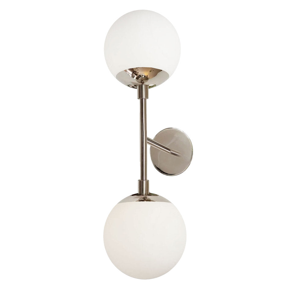 2LT Wall Sconce, PC w/ WH Opal Glass