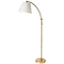 Load image into Gallery viewer, 1LT Incan Adjustable Floor Lamp, AGB w/ WH Shade