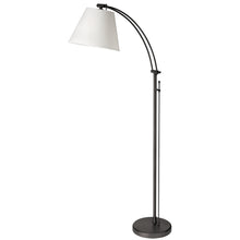 Load image into Gallery viewer, 1LT Incan Adjustable Floor Lamp, MB w/ WH Shade