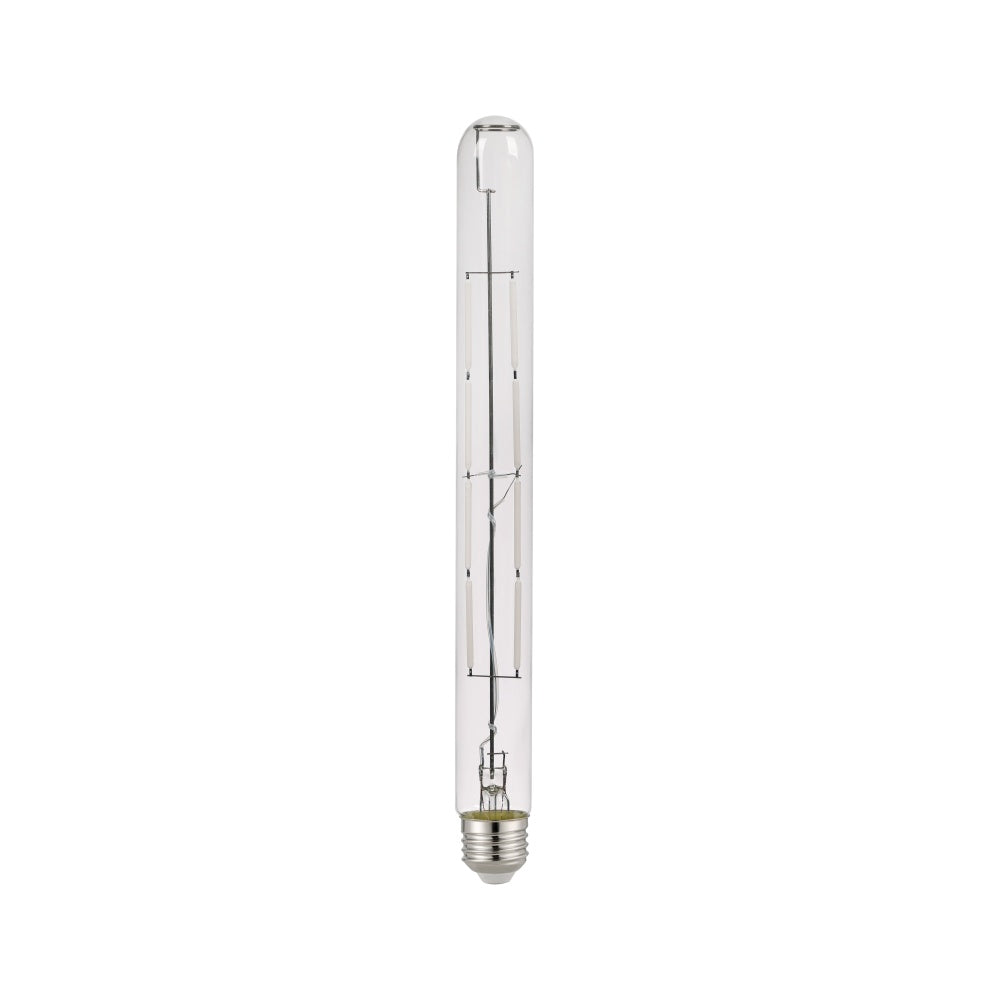 T10, E26, LONG 12" 7W 700 LM, 3000K CRI80, CLEAR, DIMMABLE, IVORY FILAMENT