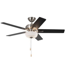 Load image into Gallery viewer, Erikson 52-in Brushed Nickel FAN + LED KIT with Bulb Ceiling Fan