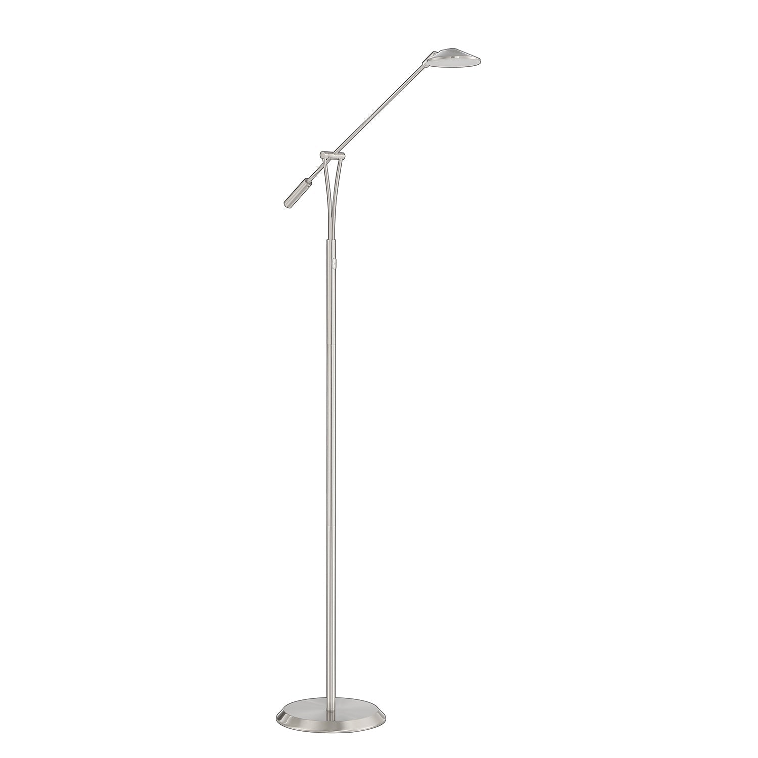 LAHOYA Black & Satin Nickel Floor Lamp - Satin Nickel
