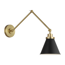 Load image into Gallery viewer, Wellfleet Double Arm Cone Task Sconce