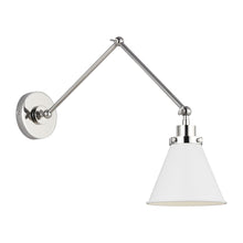Load image into Gallery viewer, Wellfleet Double Arm Cone Task Sconce