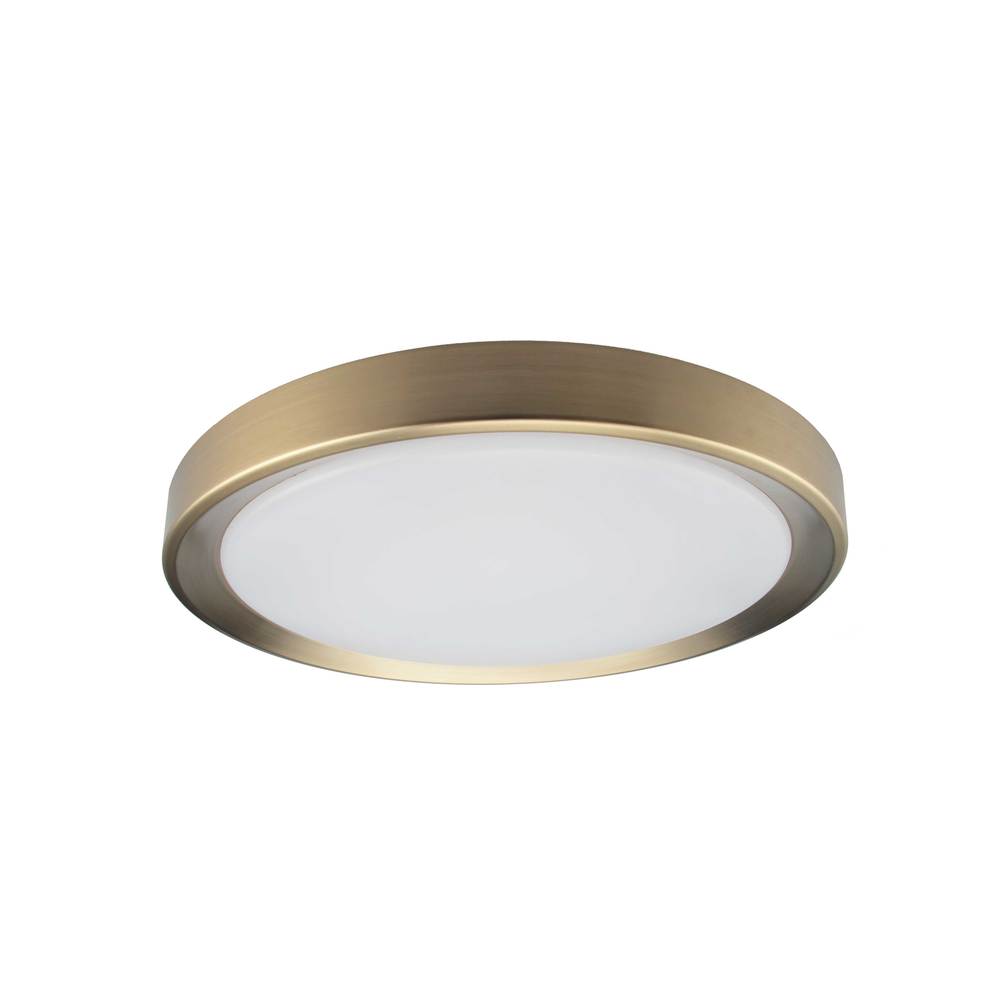 24W 3CCT Flush Mount, AGB w/ WH Diffuser