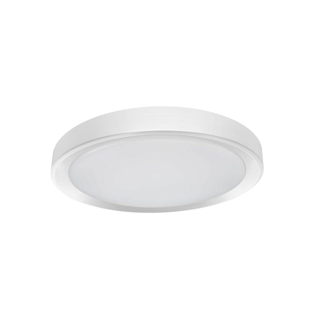 24W 3CCT Flush Mount, MW w/ WH Diffuser