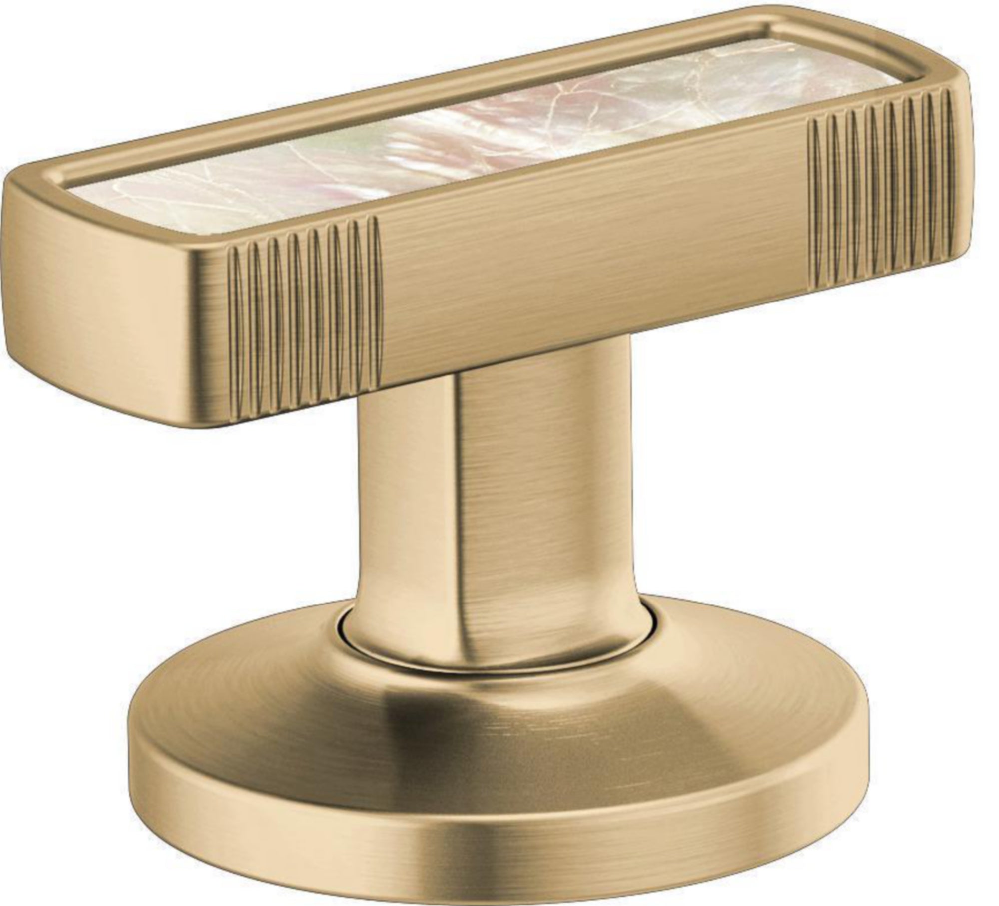 KNOB HANDLE W/MOTHER OF PEARL INSERT
