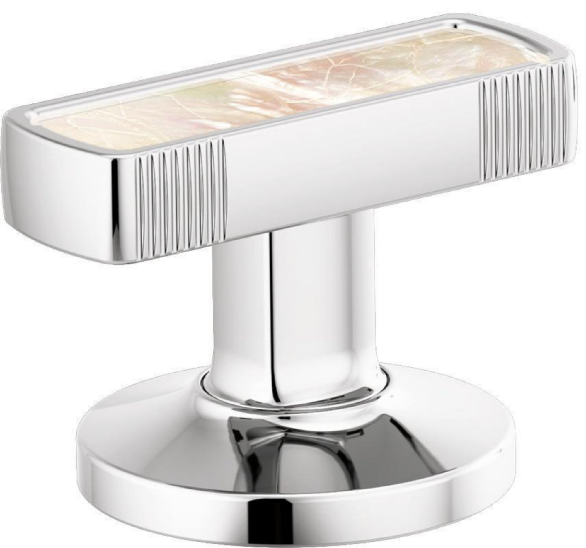KNOB HANDLE W/MOTHER OF PEARL INSERT
