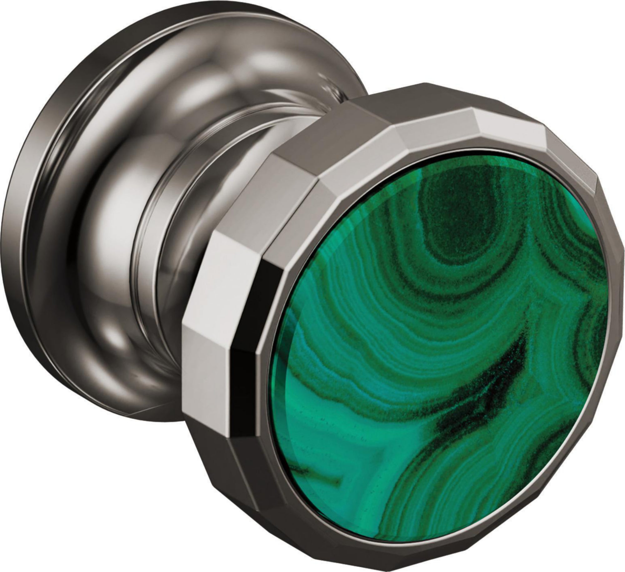 2H WALL MOUNT LAV HANDLE-WHEEL-MALACHITE