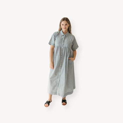 Collared Button Shirt Dress