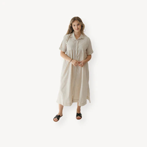 Collared Button Shirt Dress