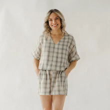 Load image into Gallery viewer, Grey Plaid Crop Top - One Sized by Pokoloko