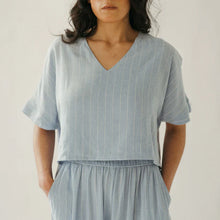 Load image into Gallery viewer, Blue Blend Crop Top - by Pokoloko