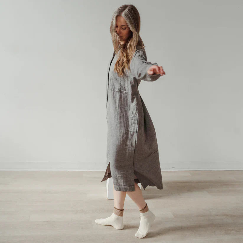 Buttoned Shirt Dress - by Pokoloko