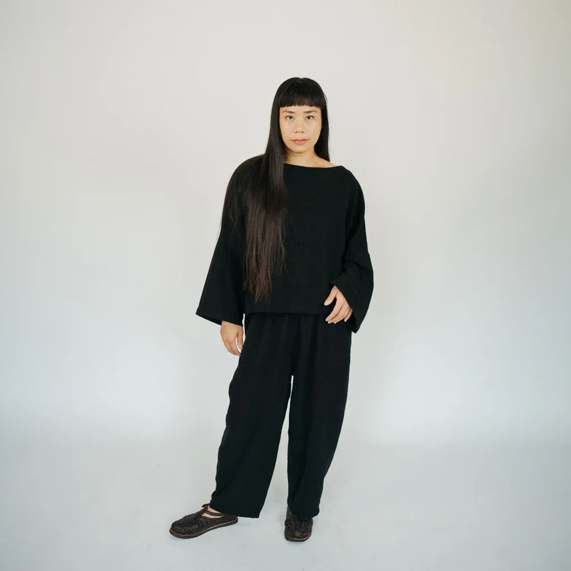 Loft Cotton Crop Bell Sleeve Top
