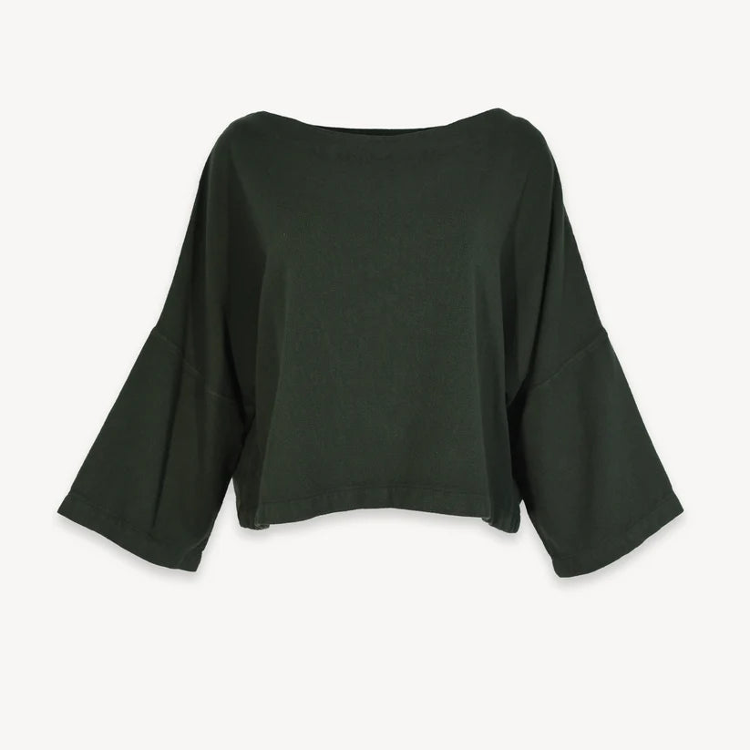 Loft Cotton Crop Bell Sleeve Top