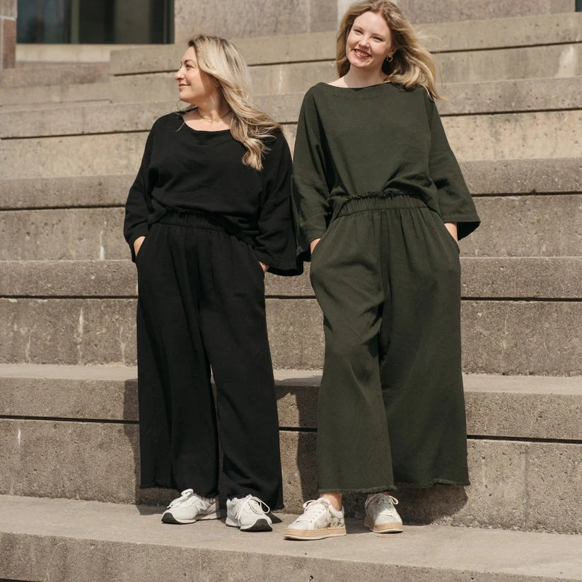 Loft Cotton Palazzo Pants