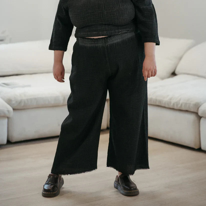 Crinkle Drawstring Palazzo Pants - XL by Pokoloko