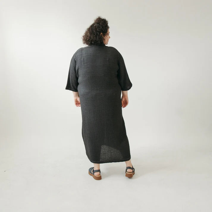 Crinkle Shirt Dress Plus