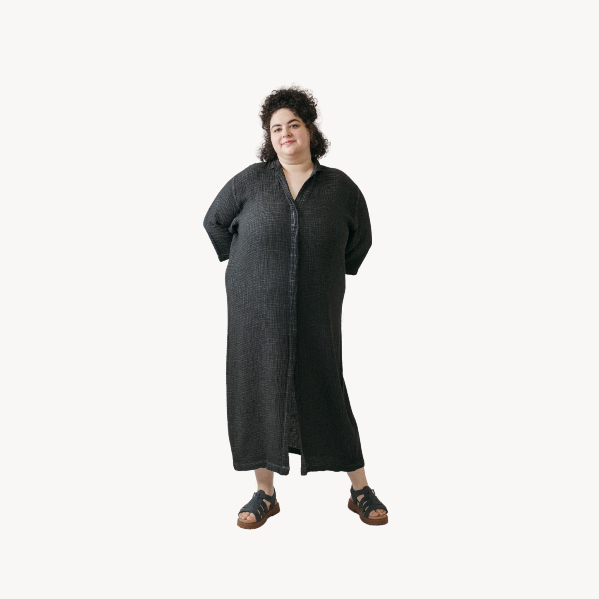 Crinkle Shirt Dress