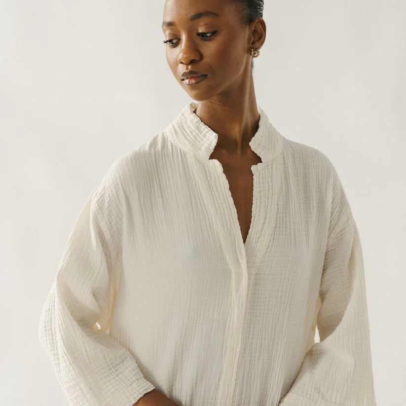 Crinkle Shirt Dress