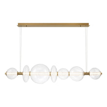 Load image into Gallery viewer, Atomo 1 Light Chandelier in Gold with Glear Glass