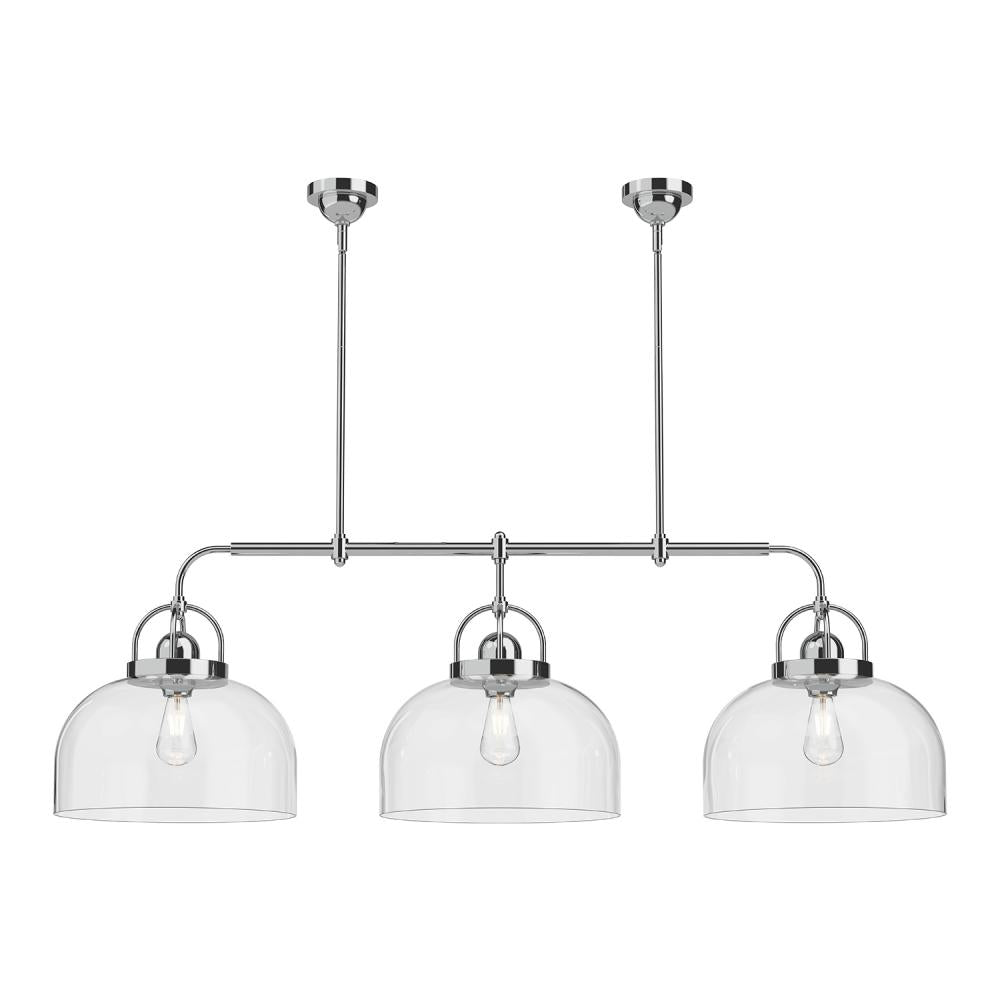 Lancaster 55-in Chrome 3 Lights Linear Pendant