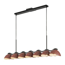 Load image into Gallery viewer, Atlas 42-in Black/Burgundy Socket Linear Pendant