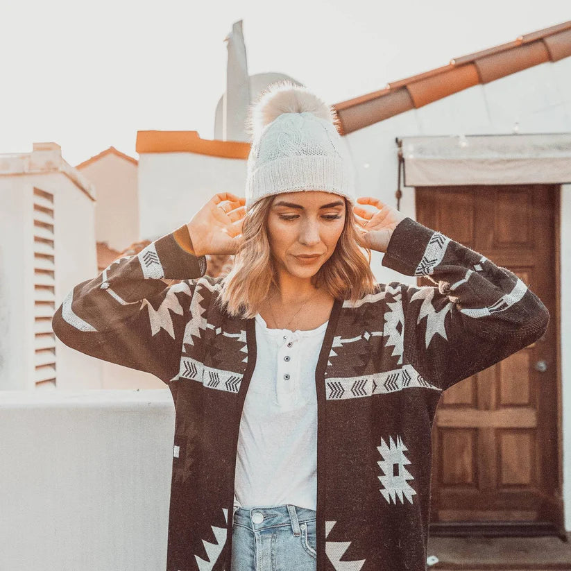 Long Jacquard Sweater