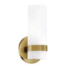 Load image into Gallery viewer, Milano 9-in Brushed Gold LED Wall Sconce