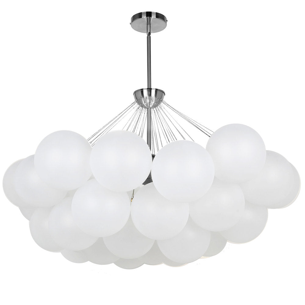 8LT Chandelier, PC w/ FR Glass