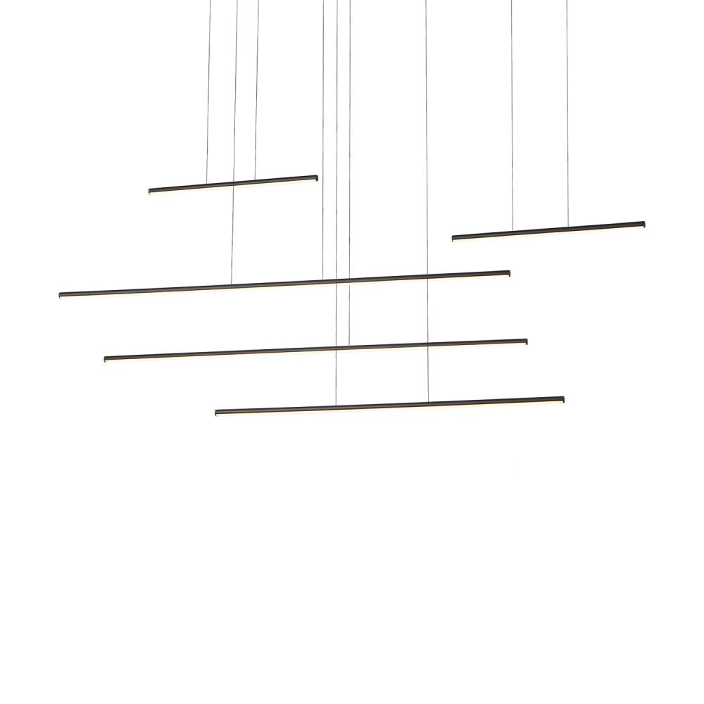 Chute Motion 60-in Black LED Multi Pendant