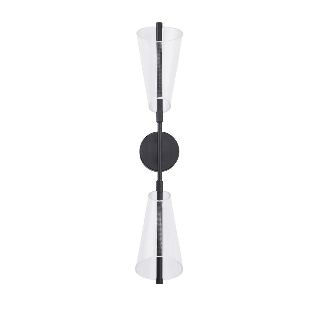 Mulberry 29-in Black/Light Guide LED Wall Sconce