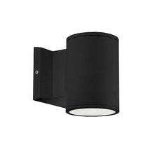 Load image into Gallery viewer, Nordic 5-in Black LED Exterior Wall Sconce