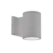 Load image into Gallery viewer, Nordic 5-in Gray LED Exterior Wall Sconce