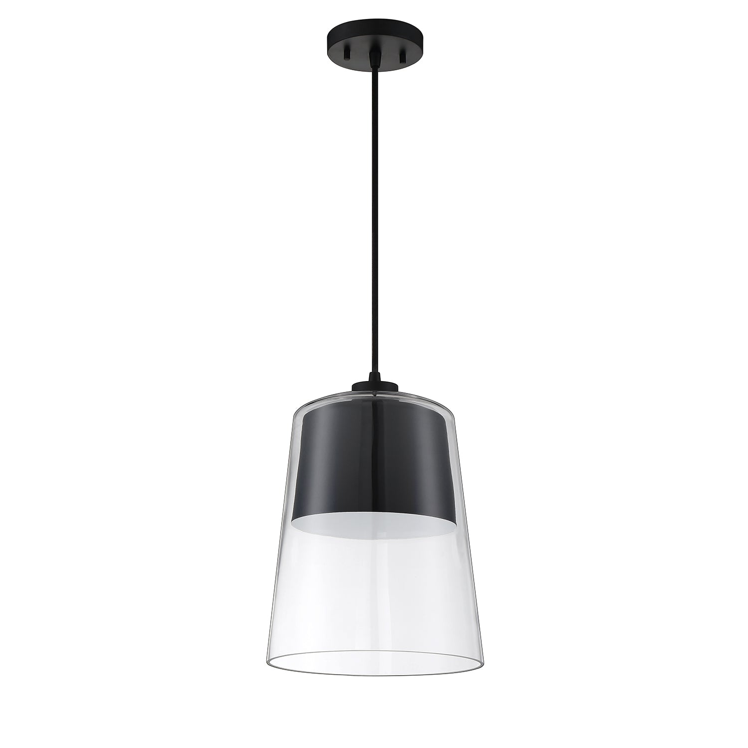CALADON 1-Light Black Pendant - Black
