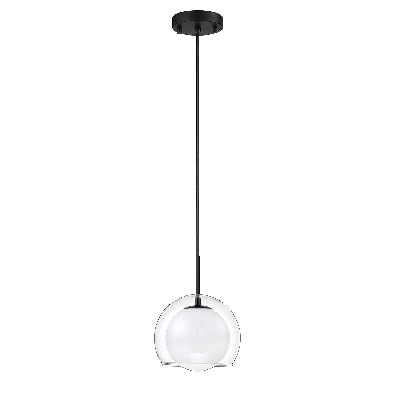 SERENO 1-Light Black Pendant - Black