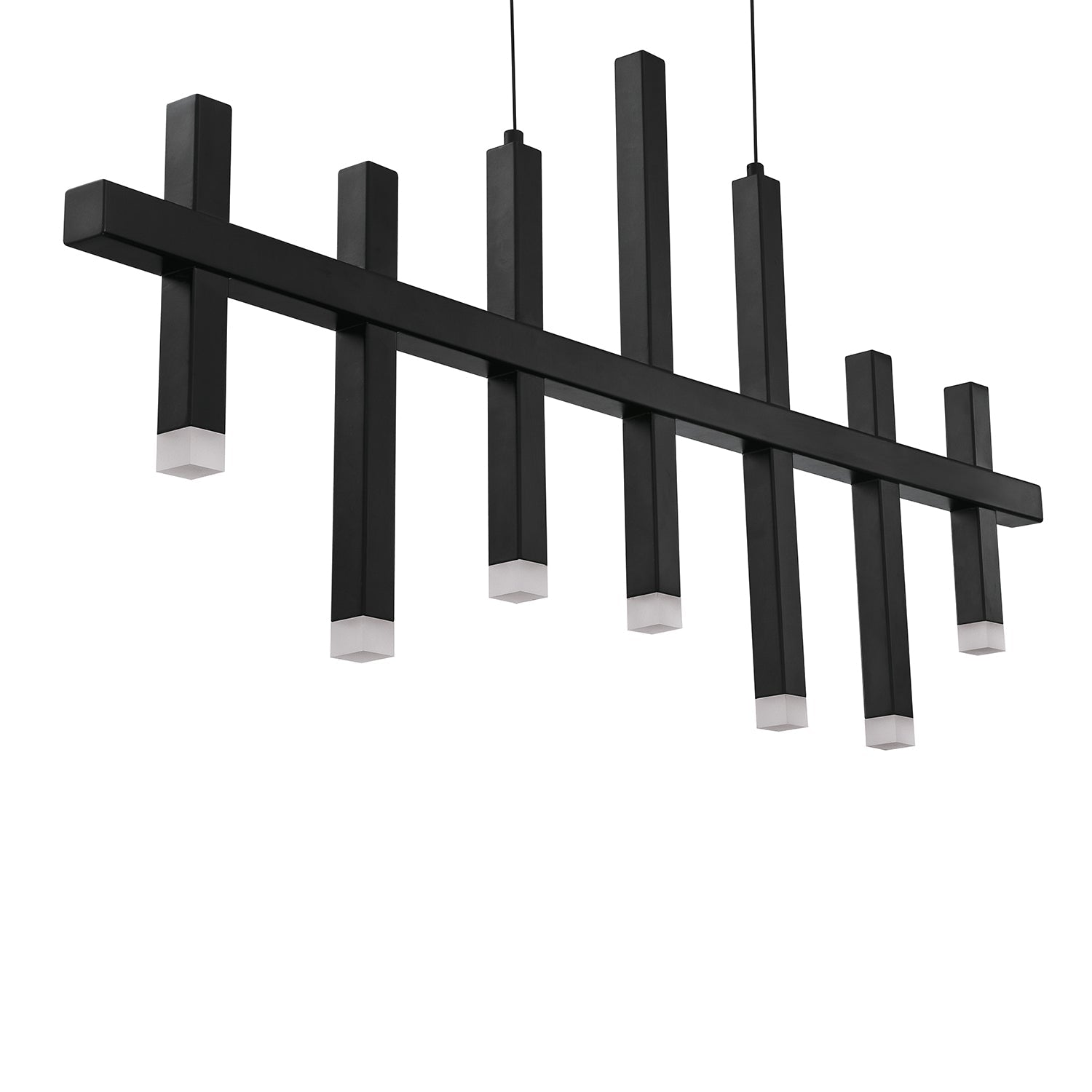VERTICALS 20-Light LED Pendant - 7LPE-BLK