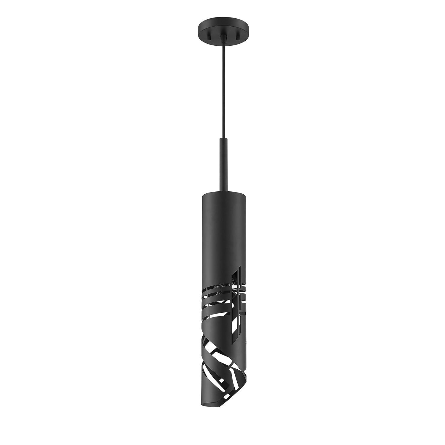 KNOLL 1-Light Black Pendant - Black