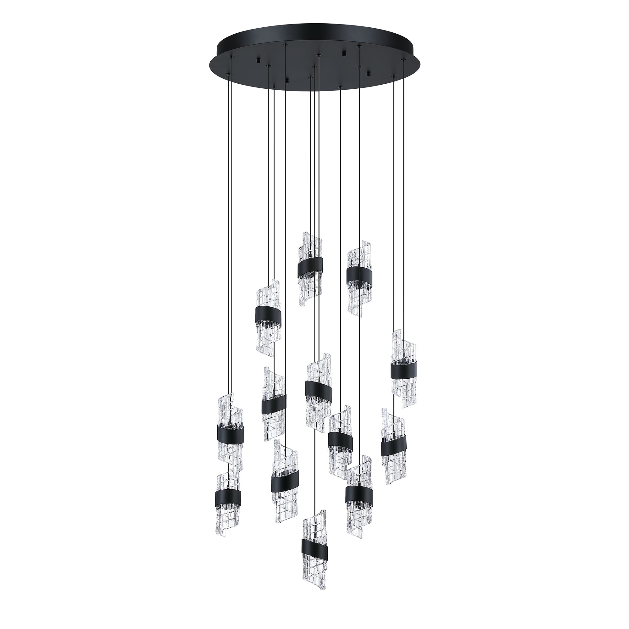 SILHOUETTES 13-Light LED Pendant Pan - 13LPA-BLK