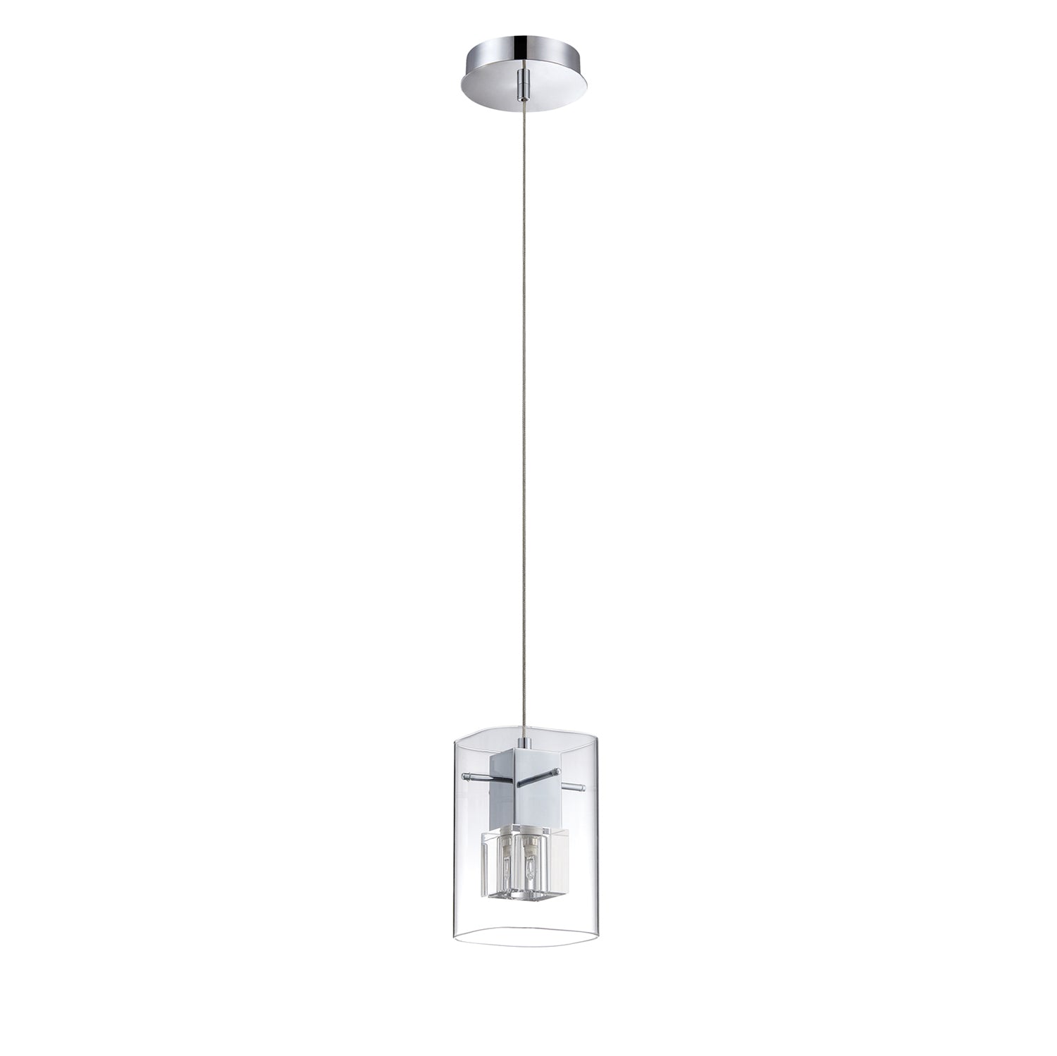 METRO series 1-Light Chrome Pendant - 1LPE-CH