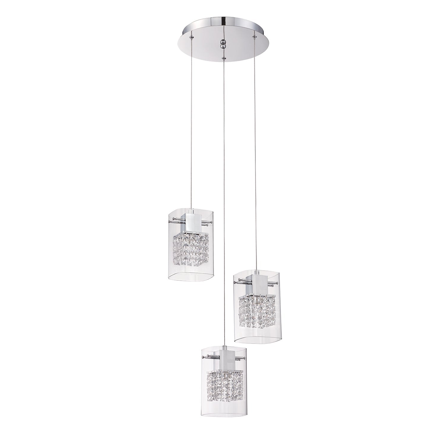 Politan series 1-Light Chrome Pendant - 3LPA-CH